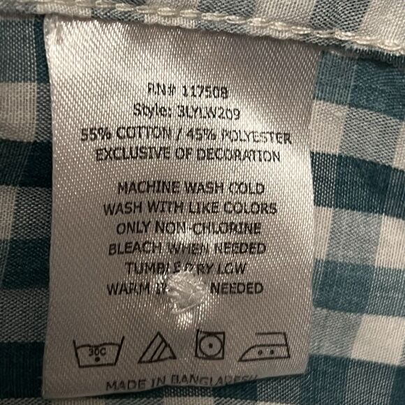 Levi’s Western Shirt Men's L Blue Gingham Plaid Checkered Button Up Rodeo Cowboy - Picture 11 of 17